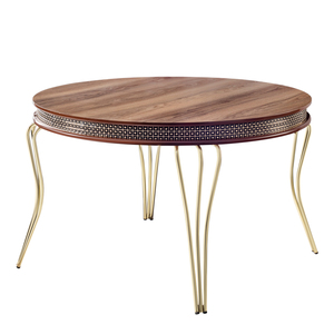 Mesa de centro y comedor de acero inoxidable con piedra natural dorada, mesa de centro moderna de lujo - Product Image 2