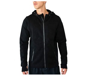The wholesale cotton breathable whole colored men hoodies with zipper - Product Image 6