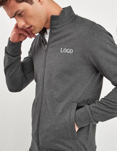 High Quality Men's Front Zipper & Zip Pockets Sports Active Wear Tracksuit Men's Collar Zip Sweatsuit - Product Image 4