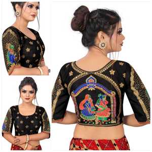 Saree katan indien dernier créateur vêtements de fête mariage dames femmes portent georgette soie broderie travail sari avec chemisier ethnique - Product Image 5