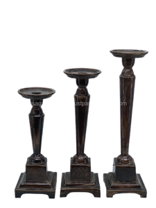 Mayorista de conjunto de 3 de METAL de alta calidad vela titular de la vela de hierro de METAL vela Pilar casa Decoración de mesa - Product Image 4
