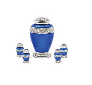 Gran Venta de urna de cremación con acabado de peltre de metal con base de recuerdo funerario urnas para cenizas humanas hechas por la India - Product Image 2