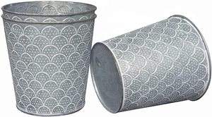 Macetas galvanizadas para frutas, flores y verduras decorativas para interiores y exteriores con diseño en relieve, superventas - Product Image 5
