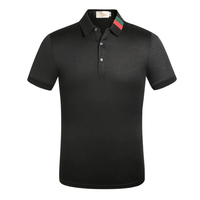 Chemise décontractée à col roulé en mélange de coton tissé de qualité, couleur personnalisée, logo personnalisé pour homme, coupe classique, manches courtes