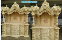 Temple moderne en teck, style indien du Sud, sculpté à la main, avec des motifs Gopuram, pour les clients australiens.