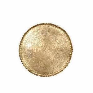 Bandeja de latón con estilo de gran oferta, plato de forma ovalada de oro hecho a mano con asa, bandejas de servicio rentables - Product Image 2