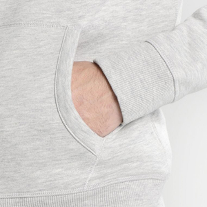 Pullover Hoodieผู้ชายHooded Sweatshirtเสื้อโปโลHeatherสีเทา - Product Image 3