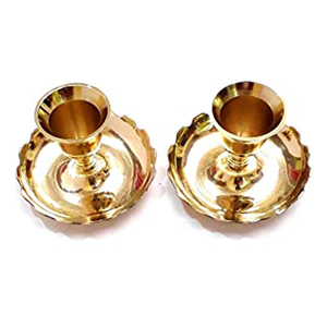 <b>Small</b> Brass Tabletop Church or Home Decor <b>Candle</b> Holder - Product Image 1
