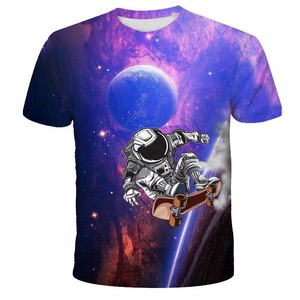 เสื้อยืดแขนสั้นทรงโอเวอร์ไซส์ของผู้ชายทำจากผ้าฝ้าย100% เสื้อยืดคอกลมพิมพ์ลายดิจิตอล3D ยาวจากบังคลาเทศ - Product Image 5