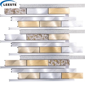 Nuovo tipo di vendita bene in alluminio oro argento di alluminio di <span class=keywords><strong>rame</strong></span> mosaico di piastrelle in acciaio - Product Image 5