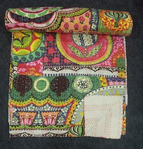 ผ้า Kantha พิมพ์ลายแบบสั่งทำ,ผ้าห่ม Kantha และผ้าห่ม Kantha เหมาะสำหรับร้านตกแต่งบ้าน - Product Image 3