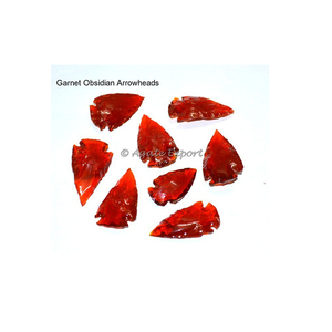 งานฝีมือหินกึ่งมีค่าโกเมนหินออบซิเดียนธรรมชาติหินลูกศรธรรมชาติ - Product Image 1