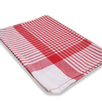 Paño de Cocina de Algodón Ecológico de Alta Calidad al por Mayor, Blanco a Rayas, Suave, de Secado Rápido, con Patrón de Waffle, Súper Absorbente, Personalizable
