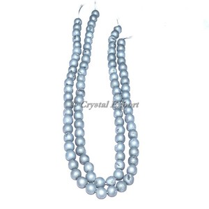 Silver Druzy Fashion Beads Line | Healing Gemstone Beaded Strand - Product Image 1