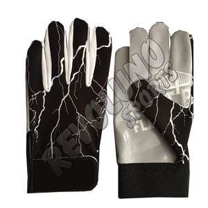 Gants de football américain de haute qualité nom de l'équipe personnalisée conception de Logo gants de football en cuir synthétique paume collante Durable - Product Image 6