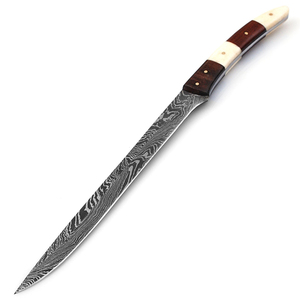 Custom Hand Forged Damascus Fillet Fishing knife With leather Sheath cover (smk1587) - Product Image 6