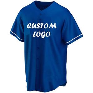 Uniforme de béisbol personalizado de alta calidad para hombres, uniforme de Softball juvenil sublimada, camisa de béisbol con 6 botones - Product Image 5