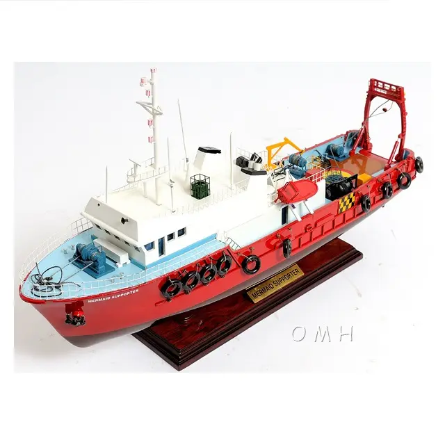 Zeemeermin Supporter Model Schip 50 Cm Handgemaakte Houten Replica Met Display Stand, Verzamelobject, Decor, Geschenk, Groothandel