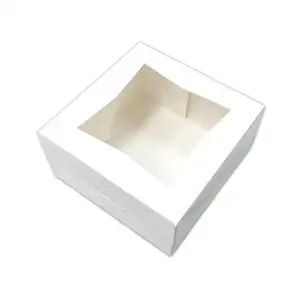 Custom Small White 6 x 6 x 3 Dessert Cupcake Cookies Cake Boxes