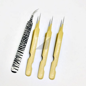 แหนบต่อขนตาสเตนเลสแบบคงทนสีเคลือบสีโลโก้แบบกำหนดเอง - Product Image 6