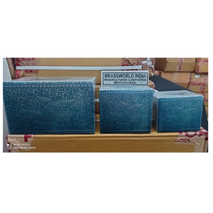 ขนาดที่แตกต่างกันของนกอลูมิเนียมกลับบ้านเผาศพ URN กล่องอุปกรณ์งานศพ Brassworld อินเดีย - Product Image 1