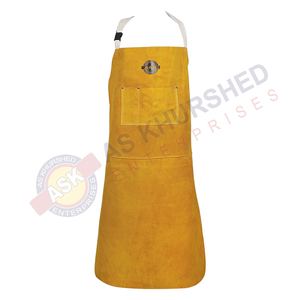 Delantal de cuero para soldar, ignífugo, resistente a desgarros, delantal para barbacoa, ropa de seguridad laboral, overol de protección para soldadura - Product Image 4