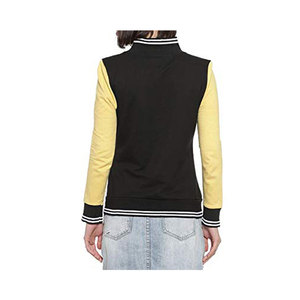 Veste d'université Letterman personnalisée OEM, doublure en laine avec patchs de broderie, veste universitaire en cuir de baseball, rembourrage en coton vendu en gros - Product Image 6