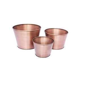 Ensemble de 3 pots de fleurs Offre Spéciale fabriqués à la main forme ovale super vente de jardinière design pour la décoration de la maison au prix de gros - Product Image 3