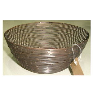 Bol de fruits fait à la main filaire en maille de qualité supérieure fabriqué à la main décoratif et concepteur bol de fruits en bois en maille filaire panier de fruits - Product Image 1