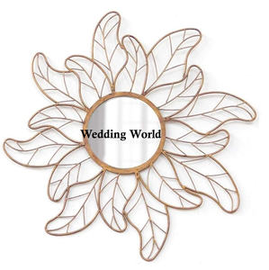 Proveedor de espejo de pared de Metal de primera calidad hecho a mano espejo de diseño clásico elegante al por mayor espejo de pared de lujo - Product Image 4