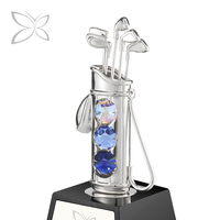 Trophée de golf en fer chromé sur mesure Crystocraft, gravé au laser UV, impression sérigraphique, art populaire, sport, Europe