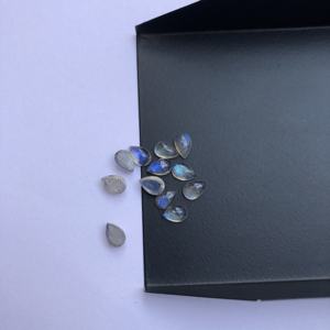 Piedra de Labradorita Natural de 3mm 4mm 5mm, Forma de Pera, Parte Posterior Plana, Cabujón Calibrado Suelto, Fabricante en Línea para la Fabricación de Joyas y Collares - Product Image 2