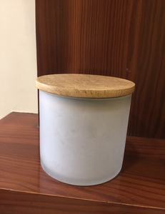 Bougeoir en verre transparent avec couvercle en bois, pot de bougie vide avec couvercle en bambou, vente en gros, coloré - Product Image 4