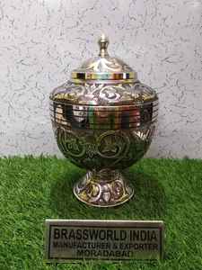Urne funéraire en laiton de bénédiction avec boîte Fournitures funéraires de qualité de Brassworld Inde - Product Image 4