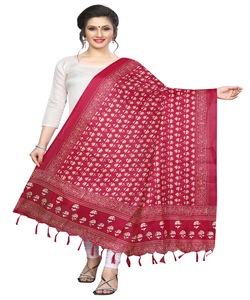 New Indian Women Wear Banarasi Cotton Silk Dupatta Clothing <b>for</b> <b>Ladies</b> Girls Top <b>Scarves</b> Fancy Latest Trendy Design New Look Ethnic - Product Image 1