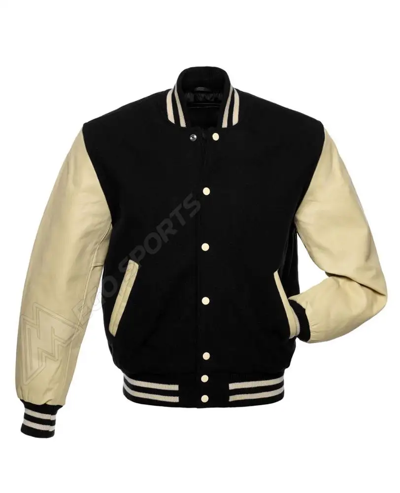 2022 New Style Wholesale Men Custom Cotton Fleece Baseball Jacket Letterman Blank crew neck Varsity Jacket