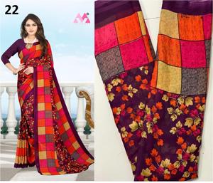 Dernier arrivage Vêtement Imprimé Numérique Travail avec Coton Soie Saree Couleur Jaune Femmes Indiennes Vêtement Ethnique Meilleur Prix Ethnique - Product Image 5