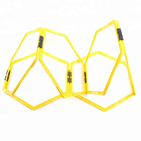 Anillos de agilidad de velocidad hexagonales de plástico para entrenamiento de fútbol y baloncesto, equipo de entrenamiento de fútbol personalizable respetuoso con el medio ambiente