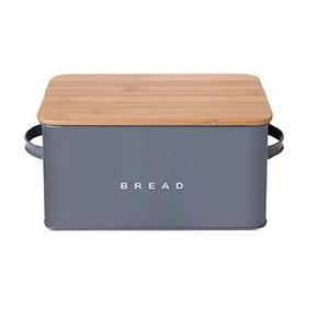 Boîte à pain rectangulaire classique en métal bac de rangement décoratif pour une utilisation en cuisine bac à pain élégant en forme de rectangle - Product Image 3