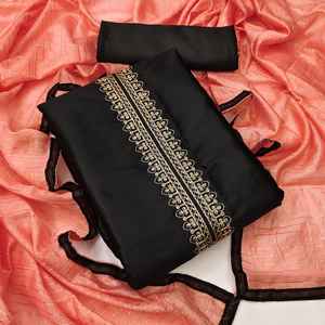 ชุดเดรสงานปาร์ตี้ของผู้หญิง,ชุดเดรสผ้าไหมและแซนทูนชุดเซ็ตทำงานตามสั่งกับ Chanderi Diablle Jerry Side Dupatta By Royal Export - Product Image 1