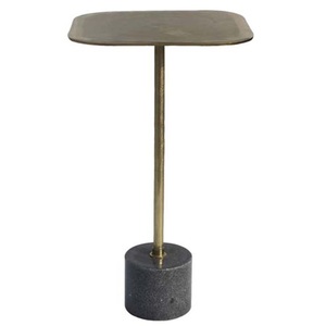 Wave Texture Aluminum Iron Side <b>Table</b> Brass Room Luxury <b>Table</b> Usage Office Home Room Restaurant Round Made in India Square - Product Image 4