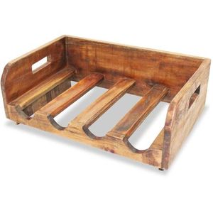 ชั้นวางไวน์ไม้ 4 ขวด พร้อมที่วางแก้ว - Product Image 4