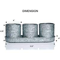 Elegante herramienta galvanizada de dos compartimentos redonda hecha a mano, perfecta para la organización de utensilios de cocina y vajilla - Product Image 6