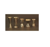 Jiggers en cuivre/shaker à cocktail en verre à liqueur avec conception unique polie plaquée cuivre pour produit Offre Spéciale