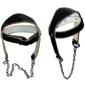 Couleur du logo personnalisé Harnais de tête en cuir de qualité supérieure Vente d'équipement de fitness avec chaîne en acier solide - Product Image 6
