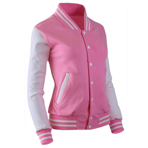 Mesdames Taille XL Veste d'hiver de style universitaire en cuir de laine véritable personnalisée, décontractée, motif solide, bouton, approvisionnement en gros pour les femmes - Product Image 6