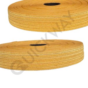 Encaje trenzado de Mylar de oro ceremonial de alta calidad | Trenza de vestimenta ceremonial Color oro sólido personalizado 2024 - Product Image 2