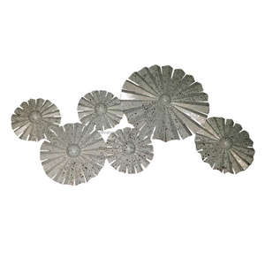 Decoración de pared de METAL estriado en plata - Product Image 1