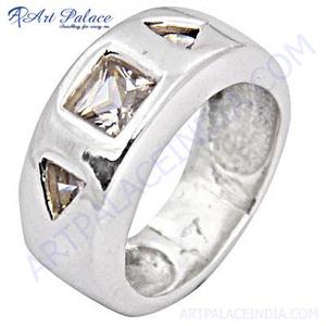 Anillo de montaje de diseño clásico de Plata de Ley 925 Anillo de montaje de compromiso de diamante CZ de Plata de Ley 925 - Product Image 2