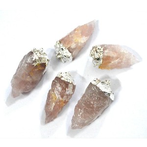 Pendentifs Breloques Classiques en Agate Naturelle Électroplaquée Cuivre/Bronze Antique en Forme de Crochet pour Cadeau Hindou - Product Image 1